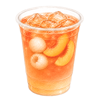 Peach Lychee  Iced Tea